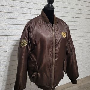 Phat Farm Mens Large Y2K Vintage satin puff flight jacket